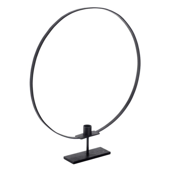 Kerzenständer Ring rund schwarz Bruka Design