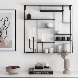 Bruka Design Hylla LabyrinthWandregal schwarz metall