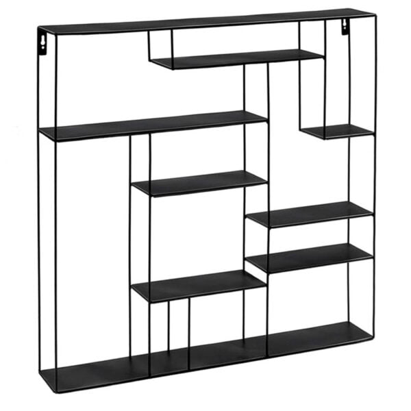 Wandregal Bruka Design schwarz 80 x 80 cm