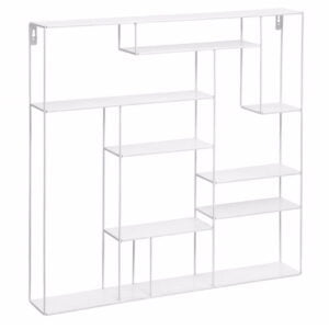 Bruka Design Wandregal Metall weiß 80 x 80 cm