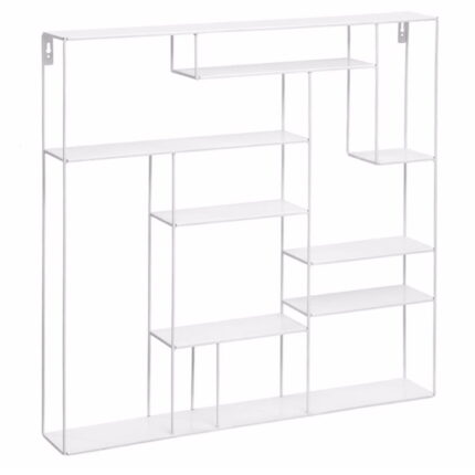 Bruka Design Wandregal Metall weiß 80 x 80 cm