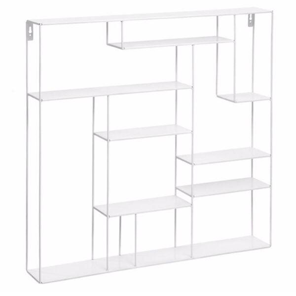 Bruka Design Wandregal Metall weiß 80 x 80 cm