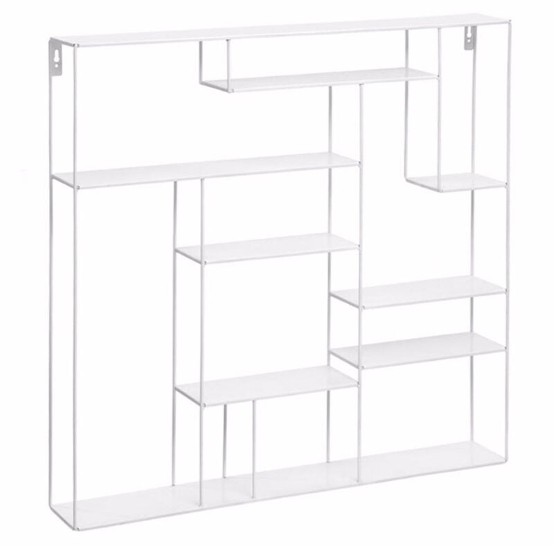 Bruka Design Wandregal Metall weiß 80 x 80 cm