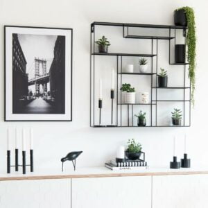 Bruka Design Wandregal schwarz Metall