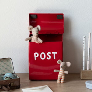 Kinder Briefkasten Metall rot