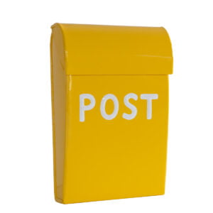 Kinderbriefkasten Metall gelb