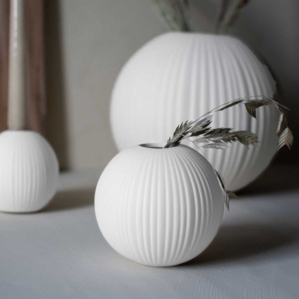 Vena Vase 10cm weiss