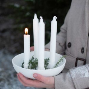 Granulomen Kerzenhalter weiss 21 cm