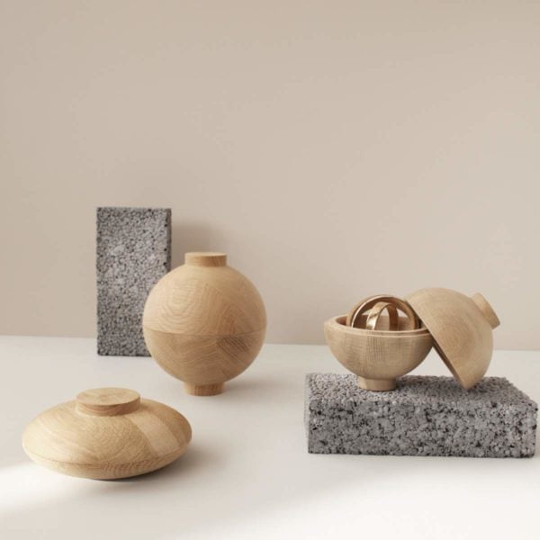 Kristina Dam Wooden Sphere Aufbewahrung Eiche Ø 12 cm – Bild 2