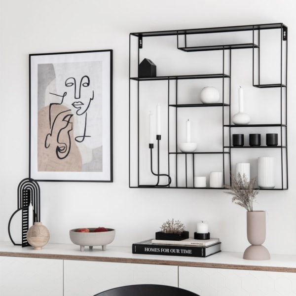 Bruka Design Wandregal schwarz