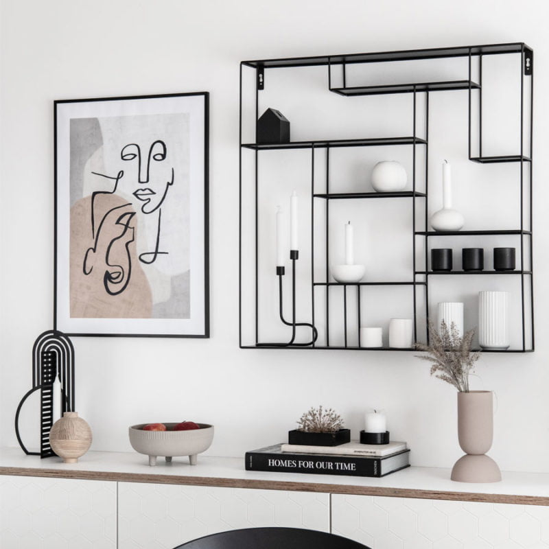 Bruka Design Wandregal schwarz