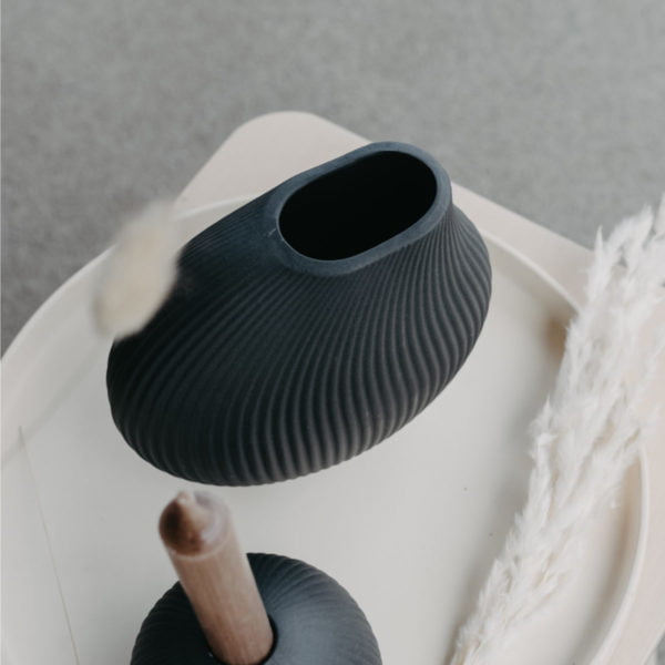 Storefactory Vase Lerbäck Dark Grey | Anthrazit – Bild 3