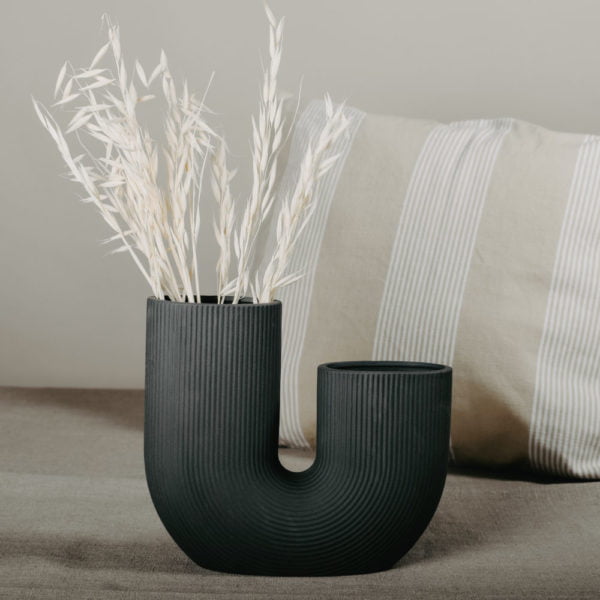 Storefactory Vase Stråvalla Dark Grey | Anthrazit – Bild 2