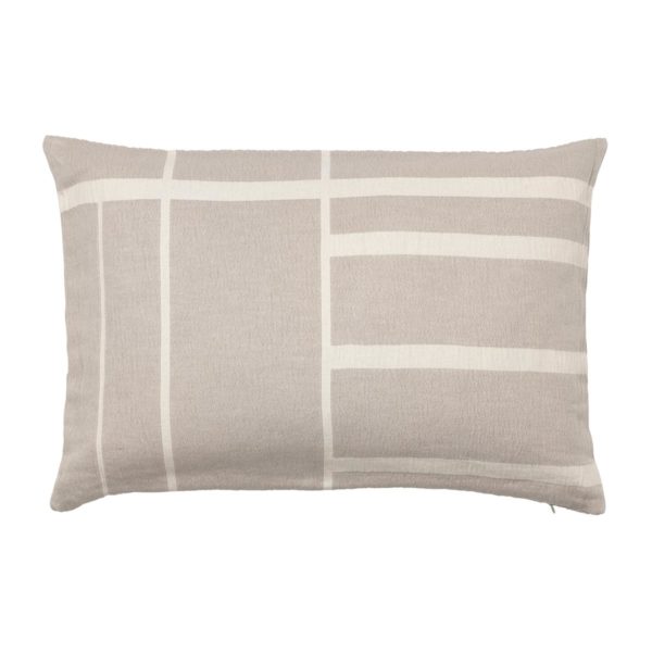 Kristina Dam Kissen Architecture Beige/Off White (40 x 60 cm)