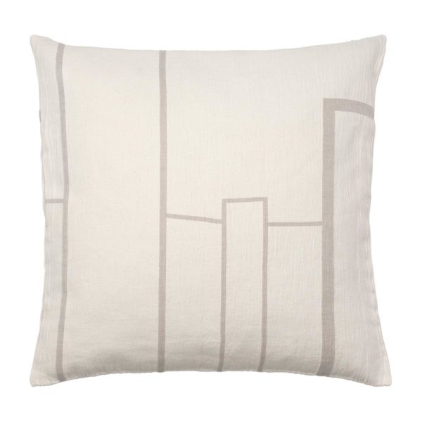 Kristina Dam Kissenbezug Architecture Off White/Beige (60 x 60 cm)