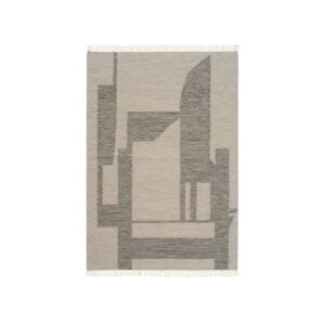 Teppich Kristina Dam Wolle grau 140x200
