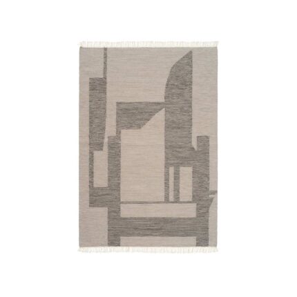 Teppich Kristina Dam Wolle grau 140x200