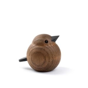 Dekofigur Spatz Eiche dunkel