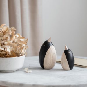 Pinguine Eiche Dekofigur