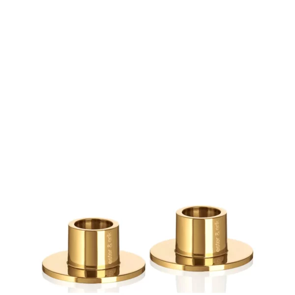Ester Erik Kerzenhalter Spitzkerzen gold glänzend klein small