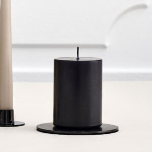 Ester & Erik Kerzenplatte schwarz medium 12 cm