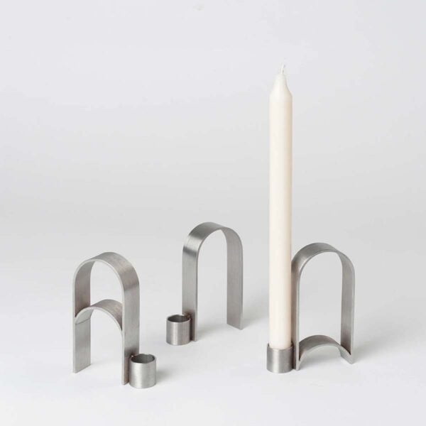 Kristina Dam Arch Vol. 3 Kerzenhalter Stahl (silber) – Bild 2