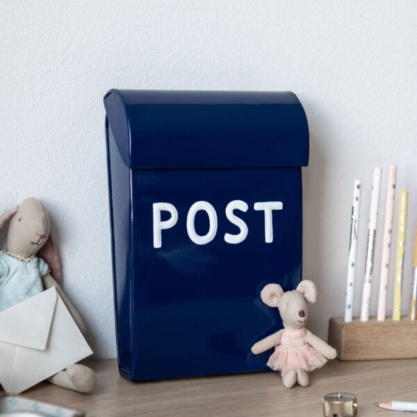 Briefkasten Kinderspielhaus dunkelblau