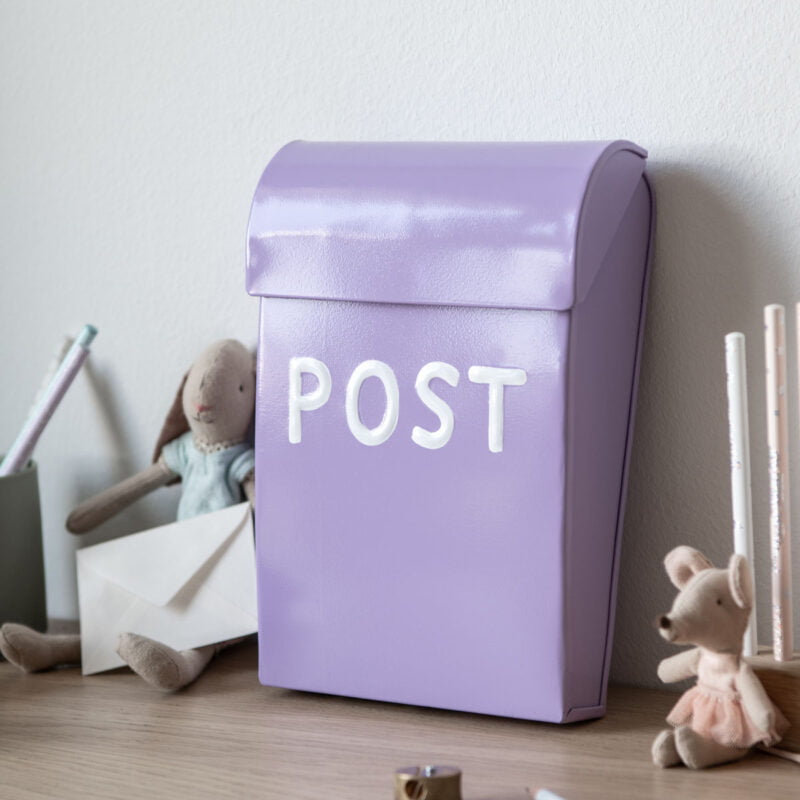 Kinderbriefkasten Spielhaus Violett Lila Metall