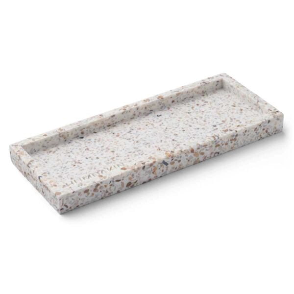 Humdakin Terrazzo Tablett 10x25cm Weiß