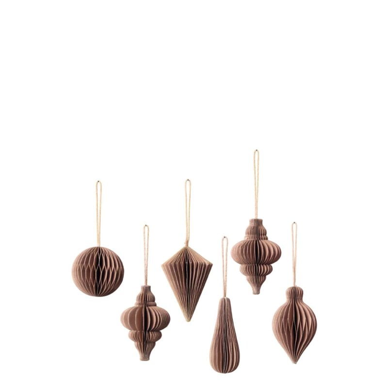 Broste Copenhagen Baumschmuck Indian Tan Braun 6er set 70080346