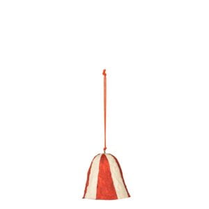 Broste Copenhagen Papieranhänger Glocke Pulp Rot Weiß 70080501