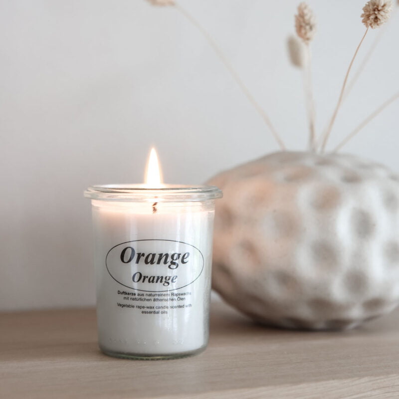 Duftkerze Rapswachs Orange