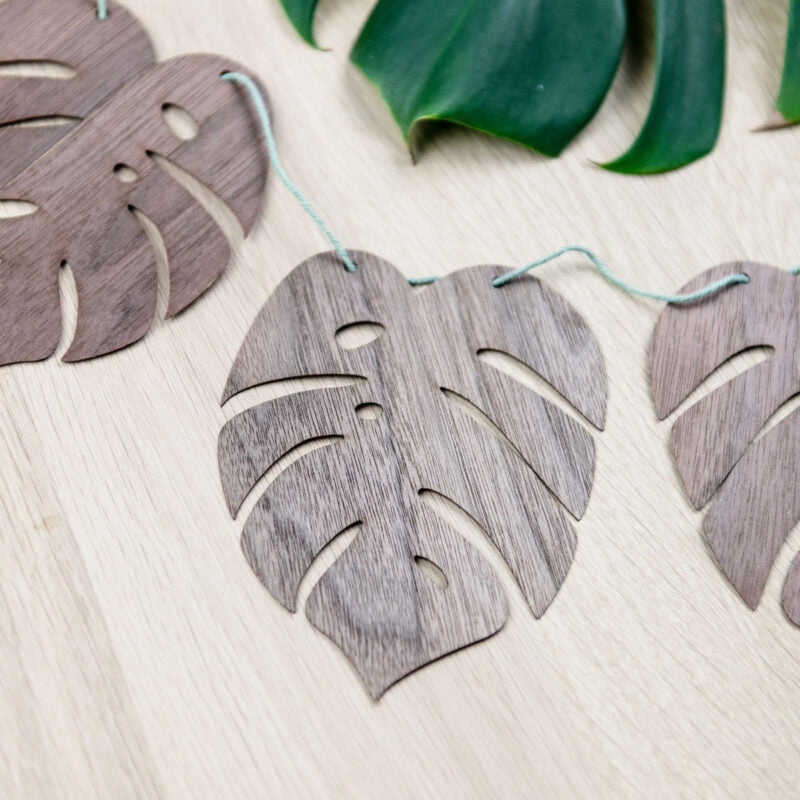 Monstera Dekoration Wandgirlande