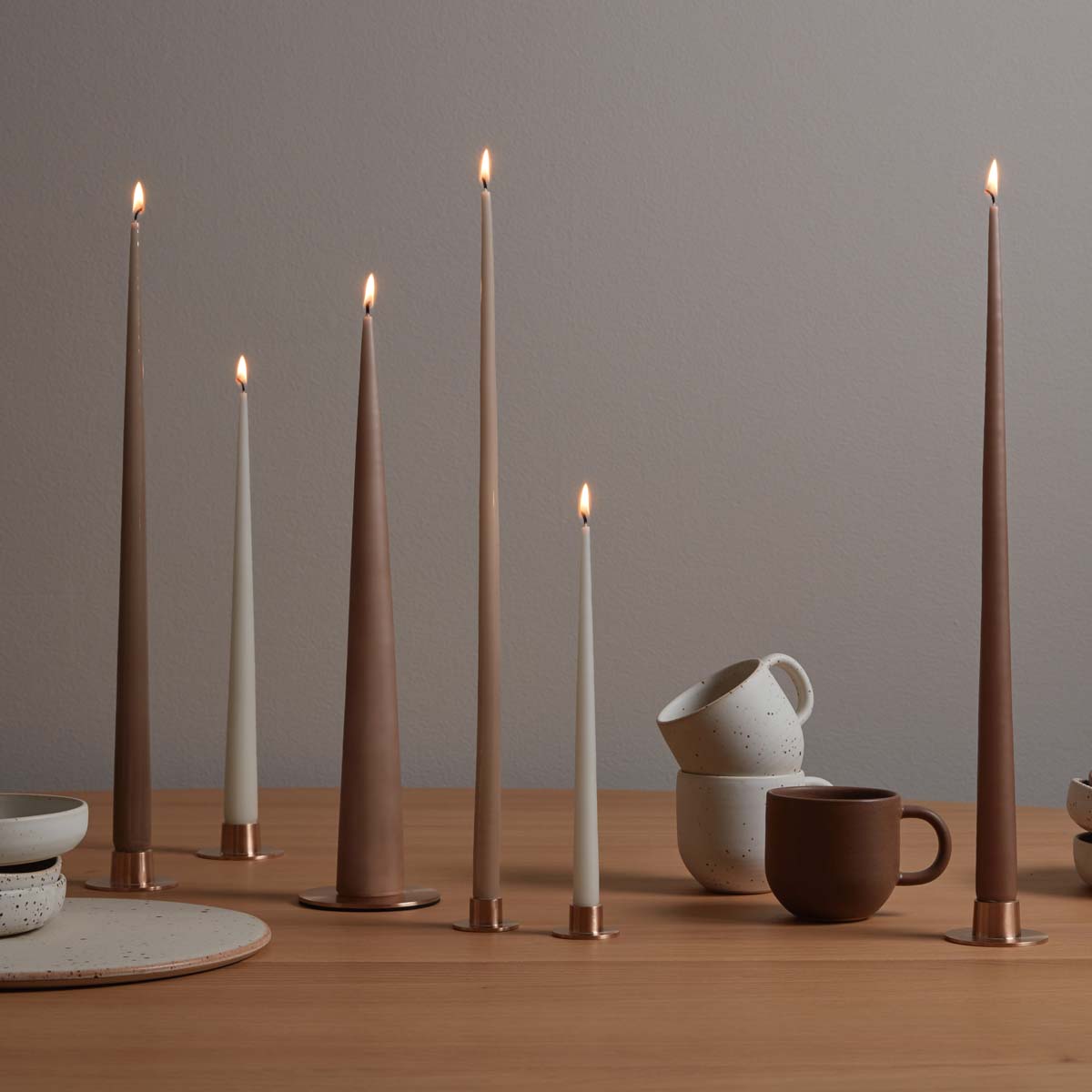 Ester & Erik Kerzenhalter rosegold matt