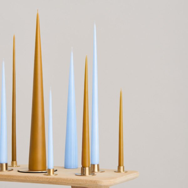 Kerzenteller gold matt medium