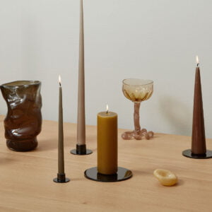 Ester & Erik Kerzenteller medium schwarz glänzend