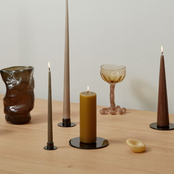 Ester & Erik Kerzenteller medium schwarz glänzend