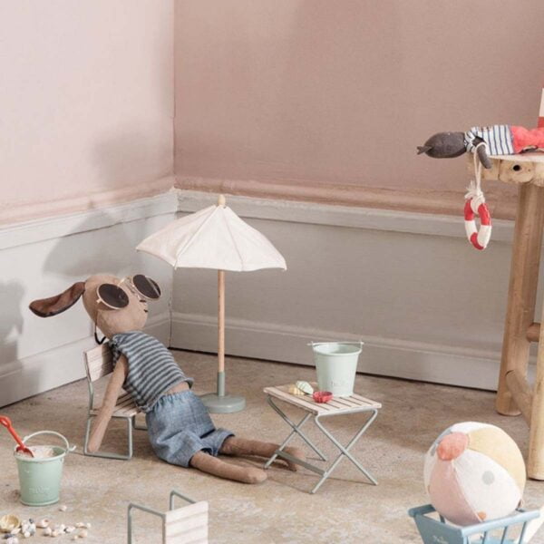 Maileg Miniatur Sonnenschirm 11-1404-00 beige für Mäuse und Hasen