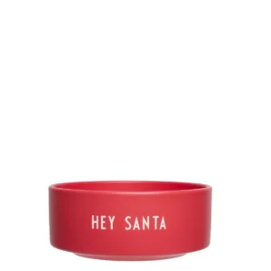 Design Letters Snack Schale Hey Santa rot