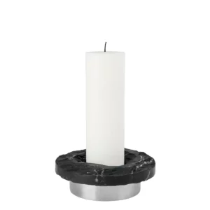 Kristina Dam Studio Rock Kerzenhalter Marmor schwarz