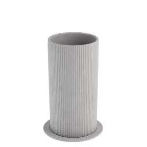 Storefactory Vase Ede hellgrau geriffelt