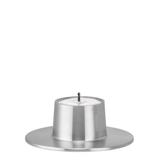ester & erik Outdoor Kerzenhalter Matt Silber Small Klein 16 cm