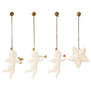 Maileg Metallornament Set Engel O Holy Night Set 14-2509-00