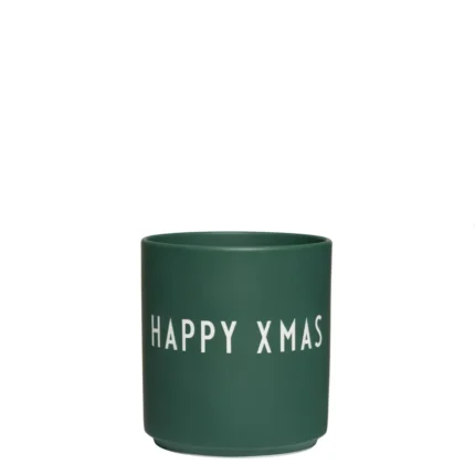 Design Letters Lieblingsbecher Happy XMAS dunkelgrün Favourite Cup