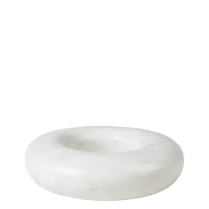 Broste Copenhagen Kerzenhalter Torus Marmor Weiß