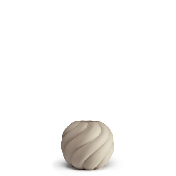 Cooee Design Twist Ball Vase - Sand, 12 cm