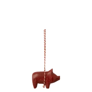 Maileg Holzornament Schwein rot 14-4590-00