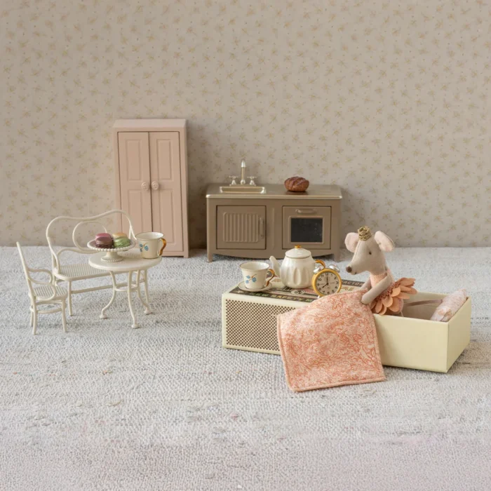 Maileg Prinzessin Maus Streichholzschachtel Café Set weiß