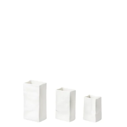 Räder Minivasen Set Porzellantüte weiß 0016808