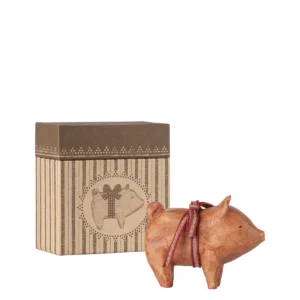 Maileg Schwein Dekoration rosa Schleife